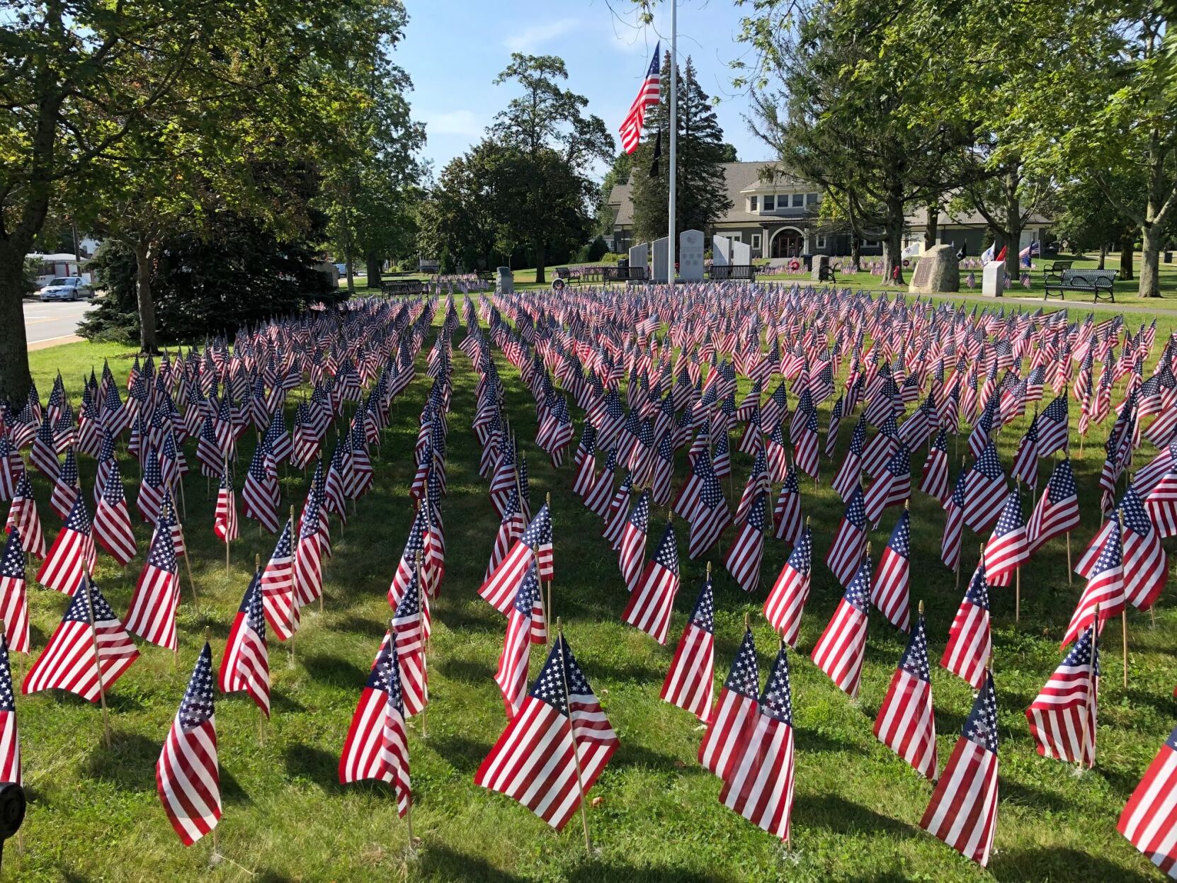 Salisbury remembers 9/11 with field of flags on Common